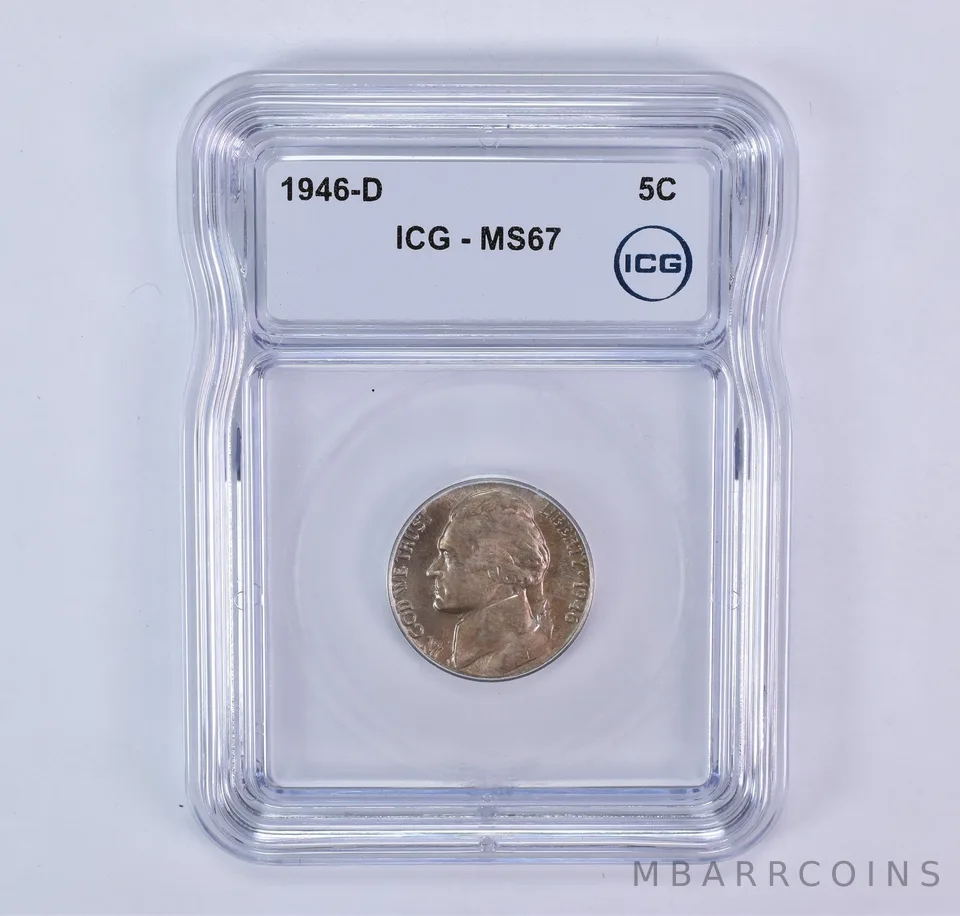 1946-D Jefferson Nickel MS67 ICG