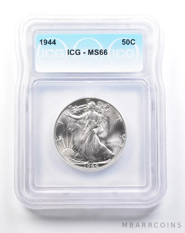 1944 Walking Liberty Half Dollar MS66 ICG a2177