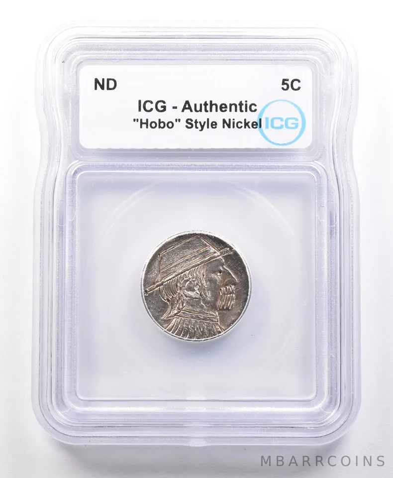 ND Indian Head Buffalo Nickel Hobo Style Authentic ICG a4102