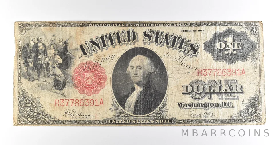 1917 $1 Legal Tender Large Note Red Seal *4559