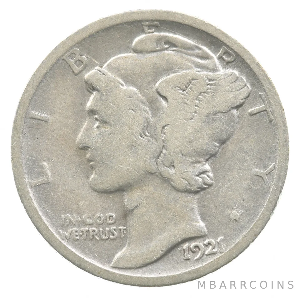 1921 Mercury Dime *6650