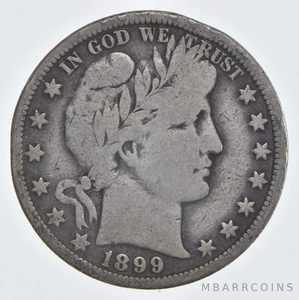 1899-O Barber Half Dollar 90% Silver VG Condition