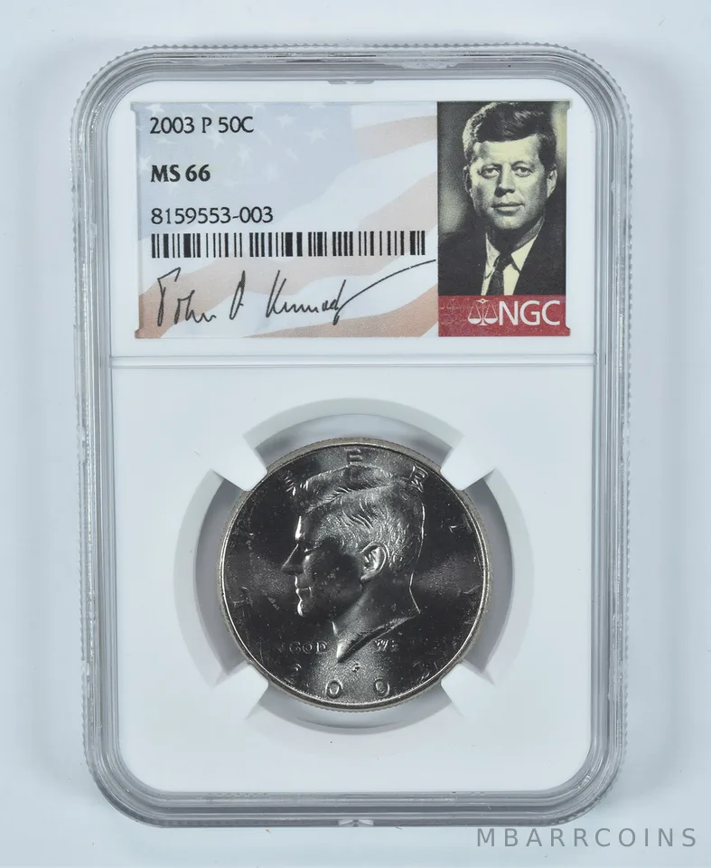 2003-P Kennedy Half Dollar MS66 NGC Special Label