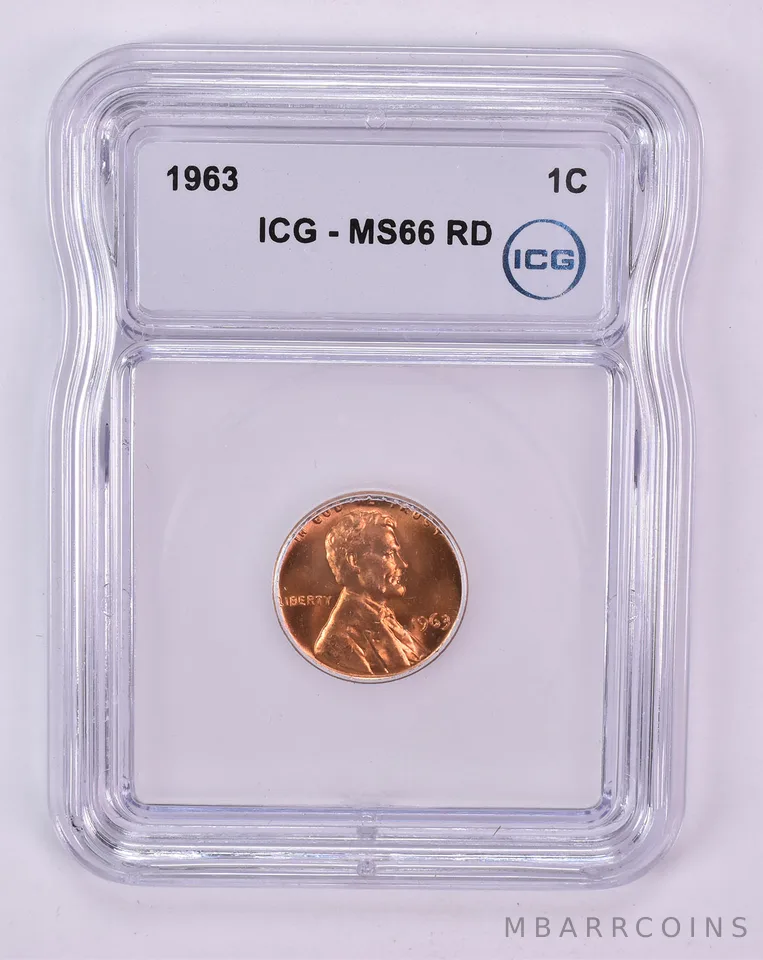 1963 Lincoln Memorial Cent MS66 RD ICG