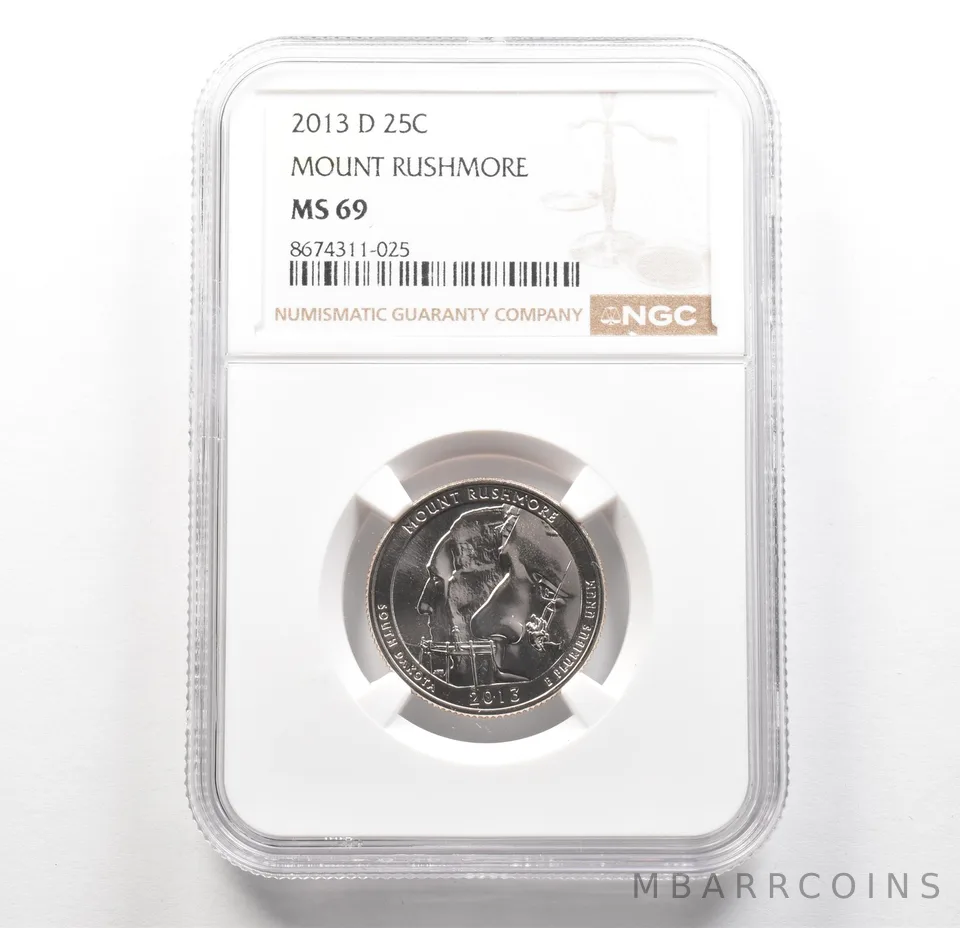 2013-D Washington Quarter ATB Mount Rushmore MS69 NGC TOP POP *6262