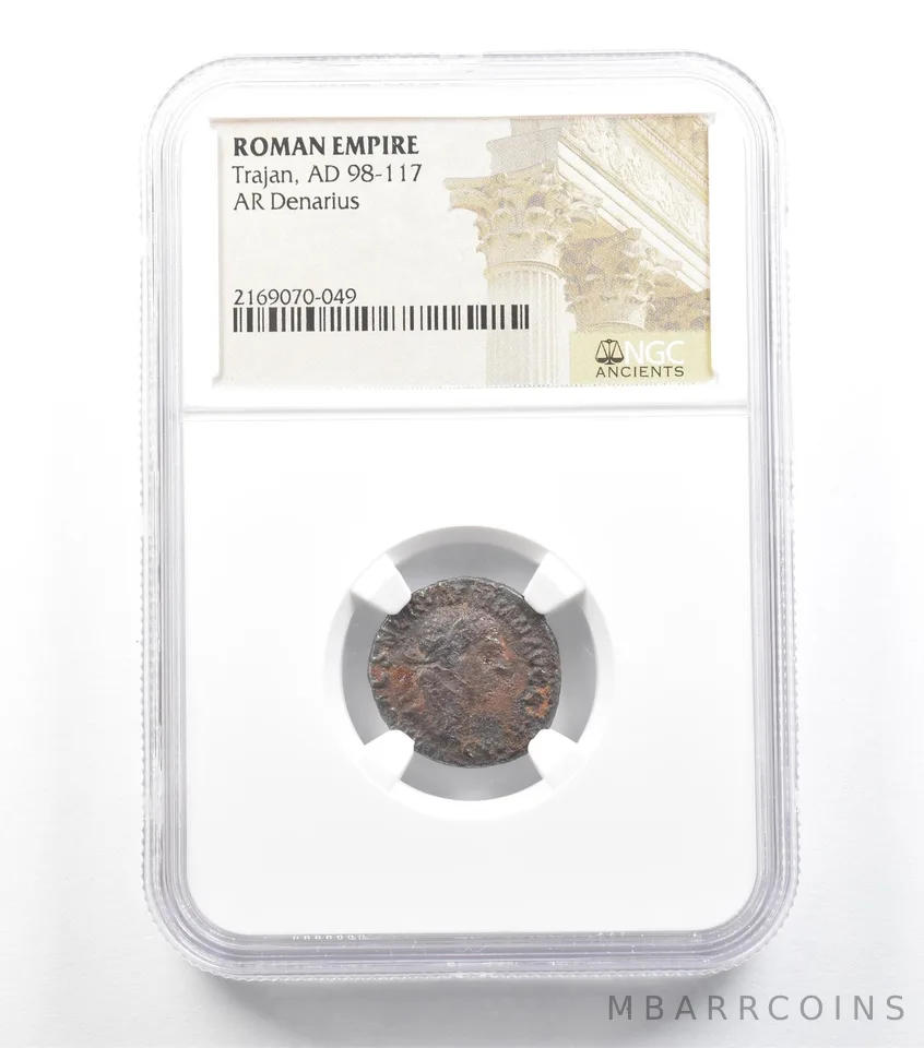 AD 98-117 Roman Empire Trajan AR Denarius NGC *5919
