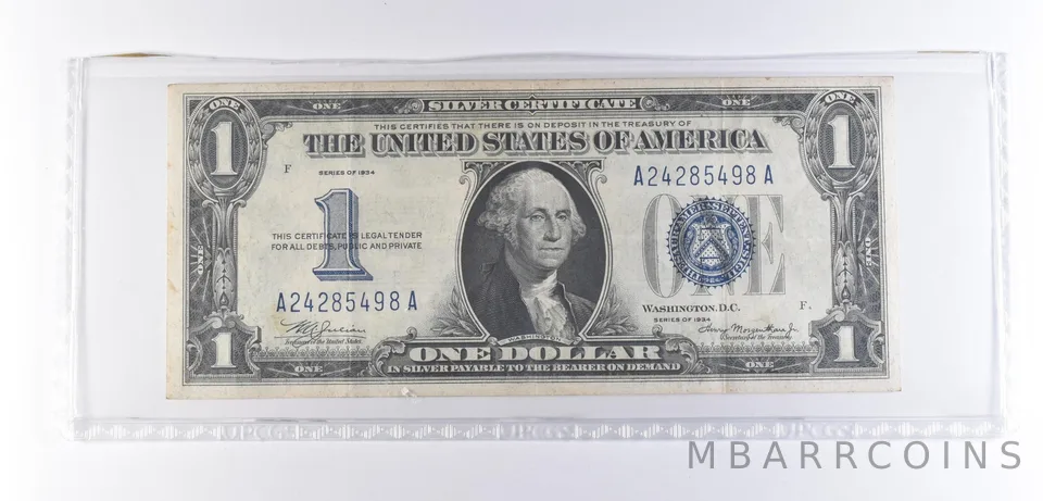 1934 $1 Silver Certificate Blue Seal *8374