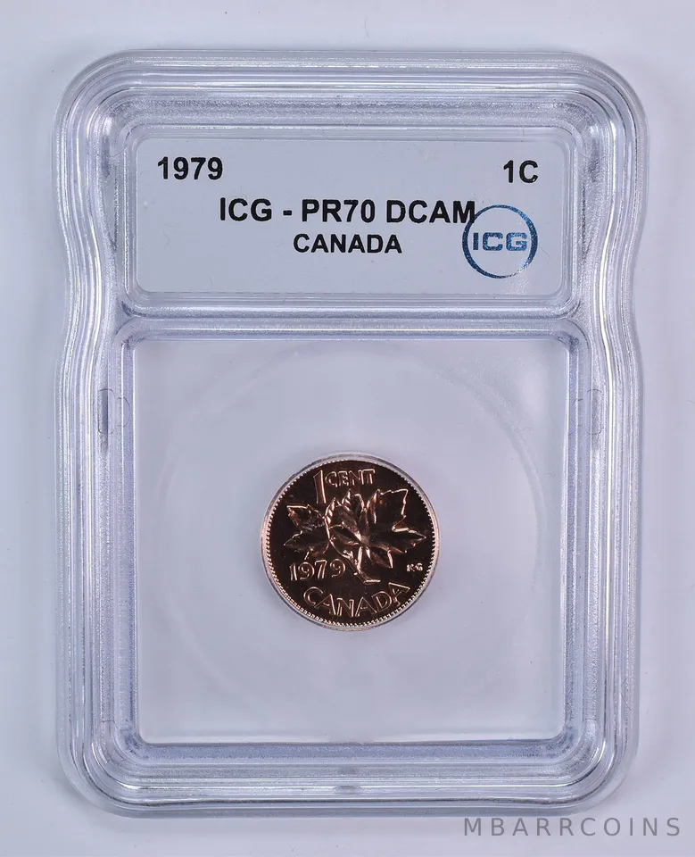 1979 Canada 1 Cent PR70 DCAM ICG