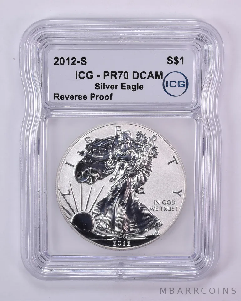 2012-S American Silver Eagle Reverse PR70 DCAM ICG (San Francisco Set)