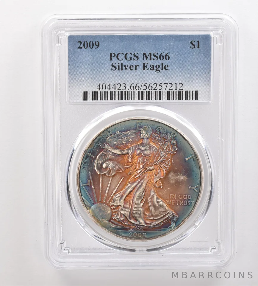 2009 American Silver Eagle MS66 PCGS Beautiful Tone *3233