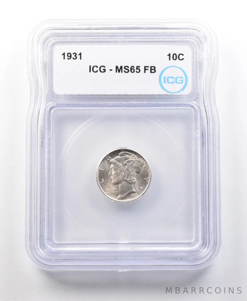 1931 Mercury Dime MS65 FB ICG *1070