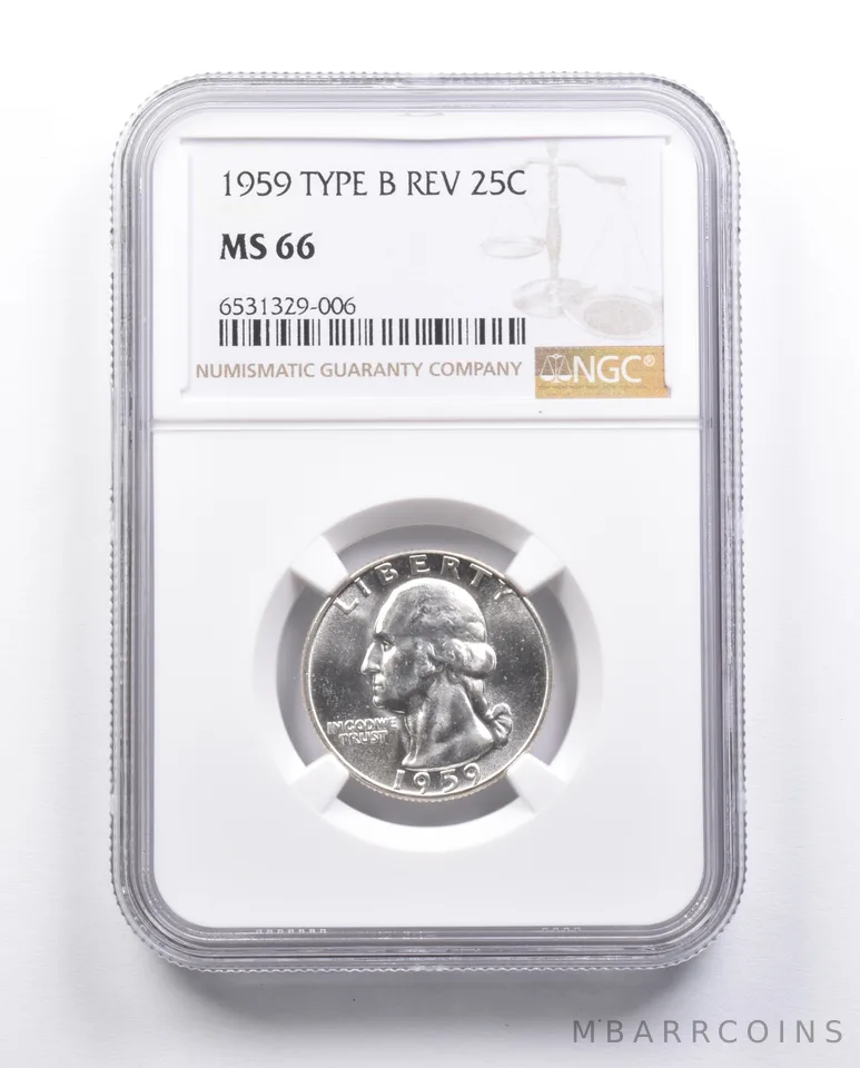 MS66 1959 Type B REV Washington Quarter NGC *6683