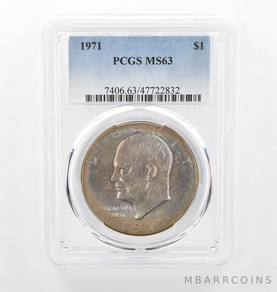 1971 Eisenhower $1 MS63 PCGS Beautiful Tone *2223