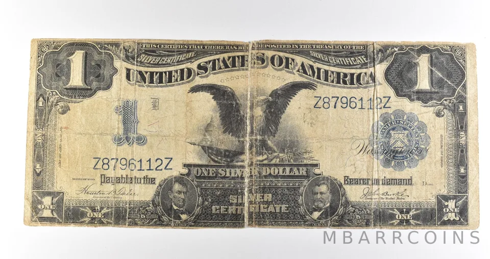 1899 $1 Silver Certificate Black Eagle Blue Seal Large Note Fr#233 *4633