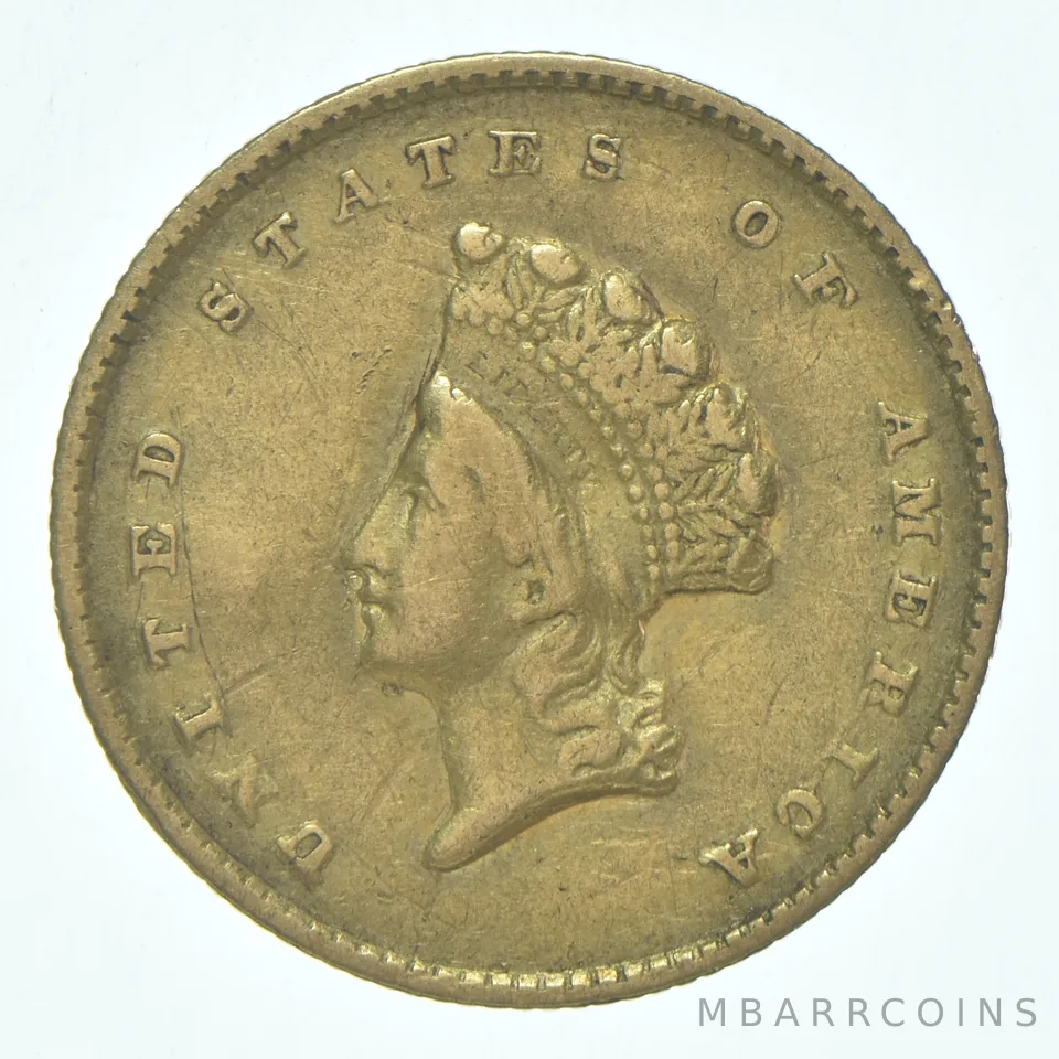1855-O $1 Indian Princess Head Gold Dollar *9298