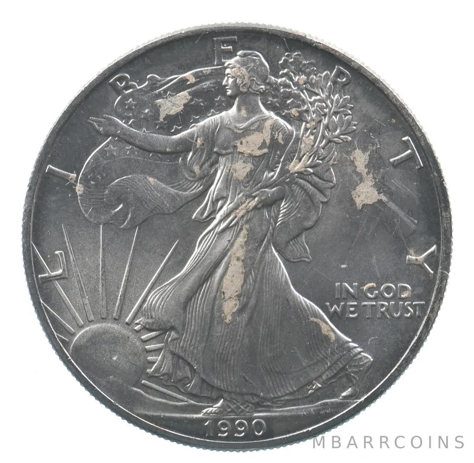 Better Date 1990 American Silver Eagle 1 Troy Oz .999 Fine Silver *675