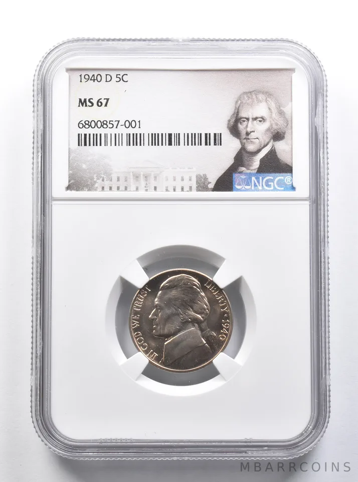 MS67 1940-D Jefferson Nickel NGC *8372