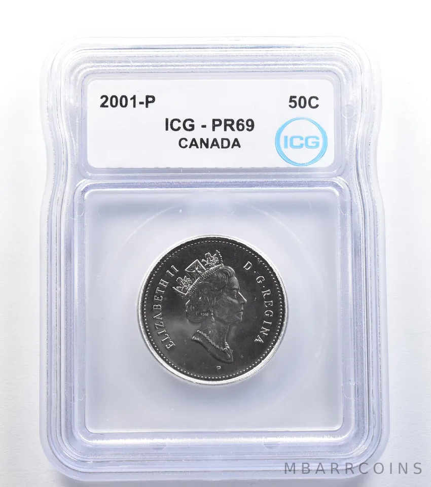 2001 P Canada 50 Cents PR69 ICG *7923