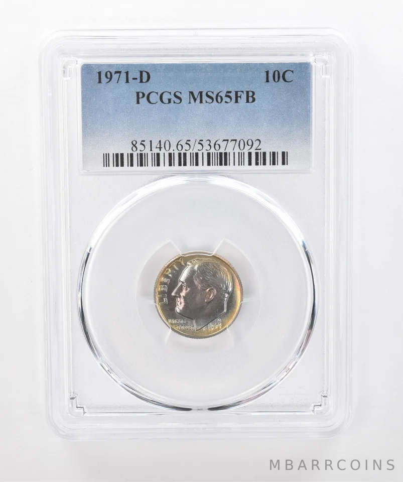 1971-D Roosevelt Dime MS65 FB PCGS Beautiful Tone *1337