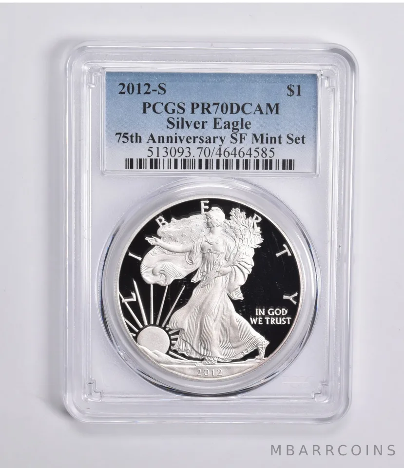 2012-S American Silver Eagle 75th Anniversary SF Mint Set PR70 DCAM PCGS