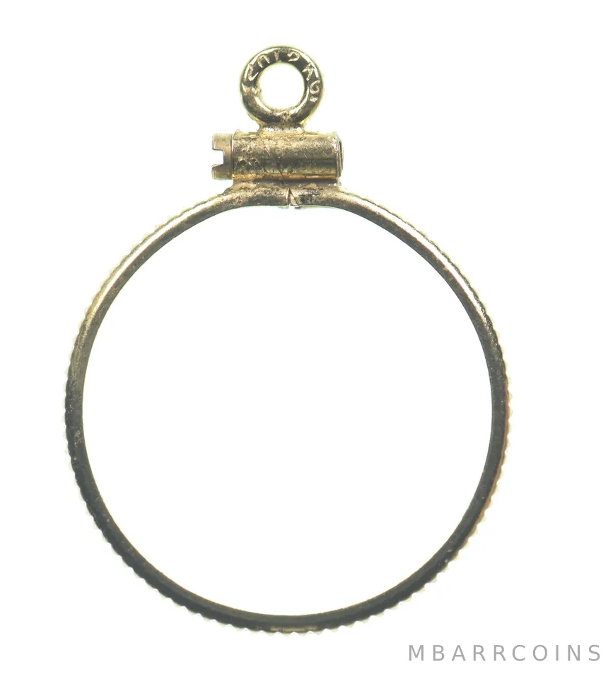 12k 0.6 Gram Gold Filled 15.5mm Coin Bezel Pendant Frame Edge *4934