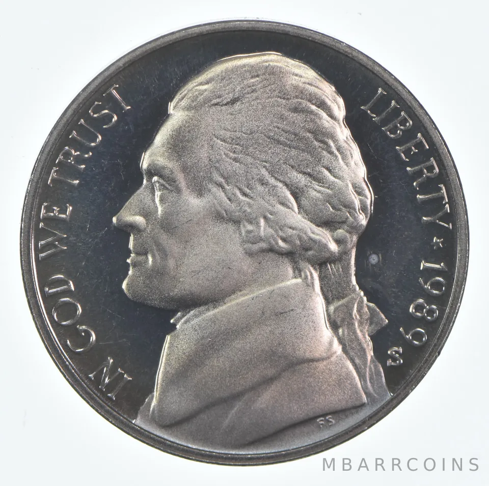 1989-S Jefferson Nickel Proof