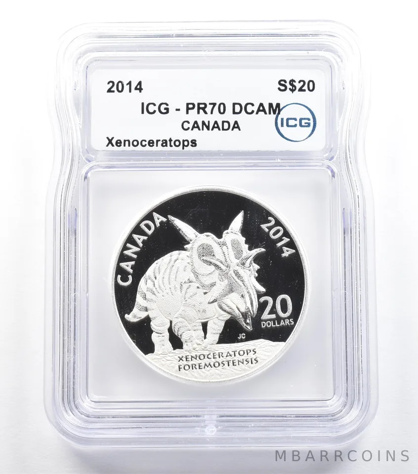 2014 Canada 20 Dollars Silver 1 Oz Xenoceratops PR70 DCAM ICG *5545