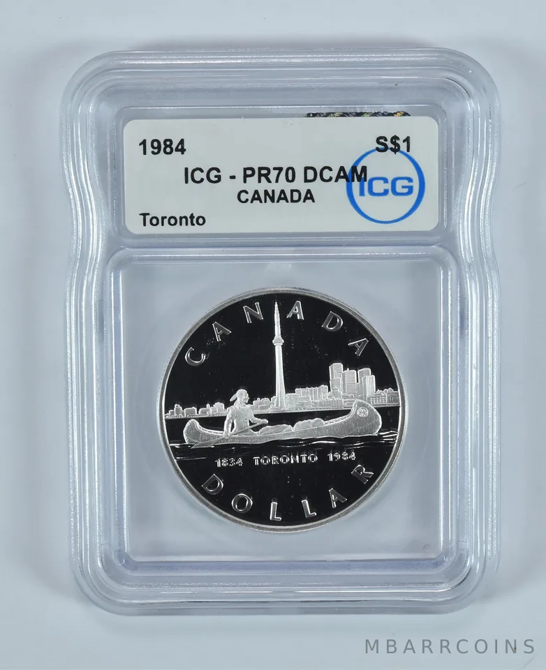 1984 Canada Silver Dollar Toronto PR70 DCAM ICG