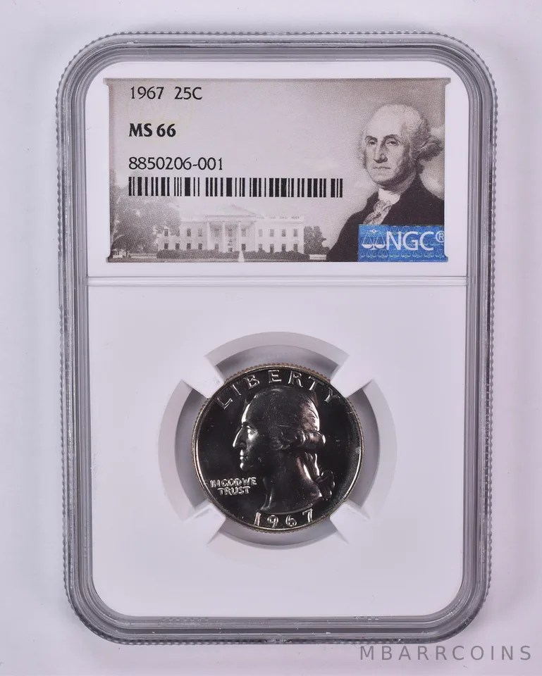 1967 Washington Quarter MS66 NGC Special Label