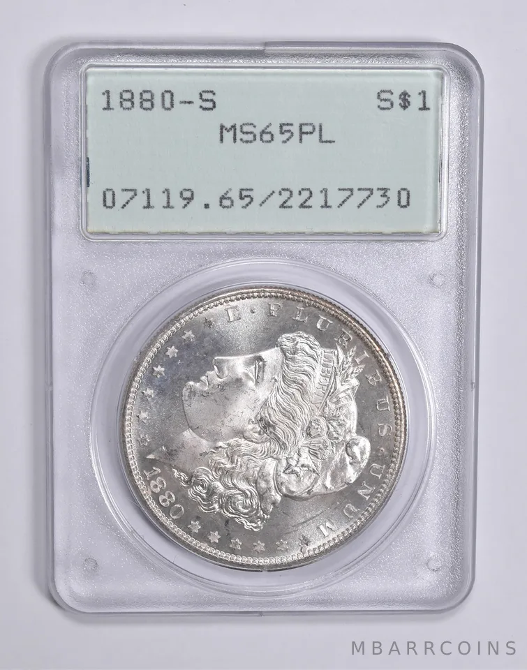 MS65 PL 1880-S Morgan Silver Dollar PCGS Rattler Upgrade? a0306