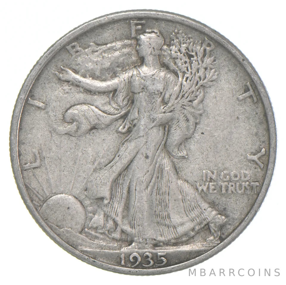1935 XF Walking Liberty Half Dollar 90% Silver