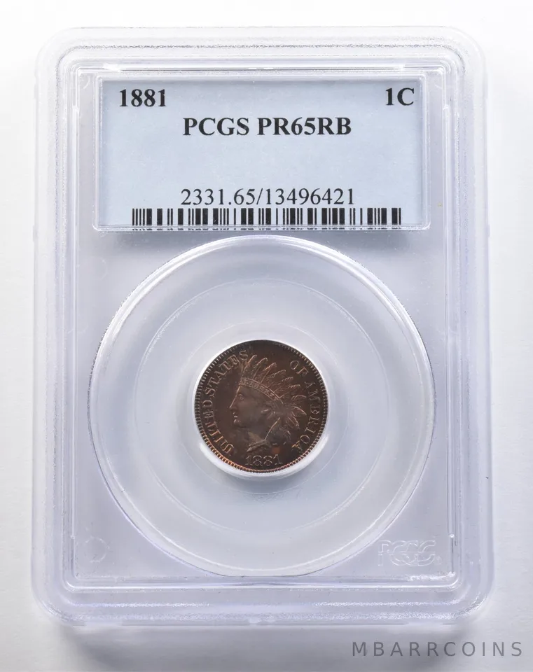 1881 Indian Head Cent PR65 RB PCGS *5675