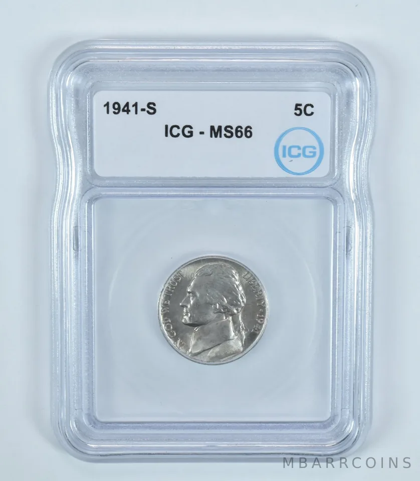 1941-S Jefferson Nickel MS66 ICG