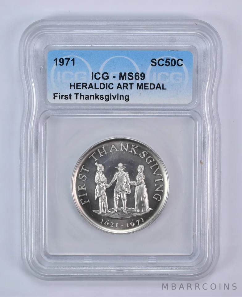 1971 So Called Half Dollar First Thanksgiving MS69 ICG