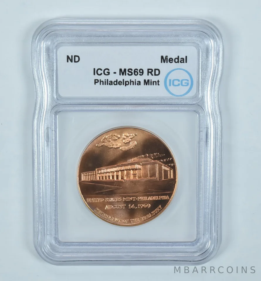 (ND) Bronze Medal Philadelphia Mint MS69 RD ICG
