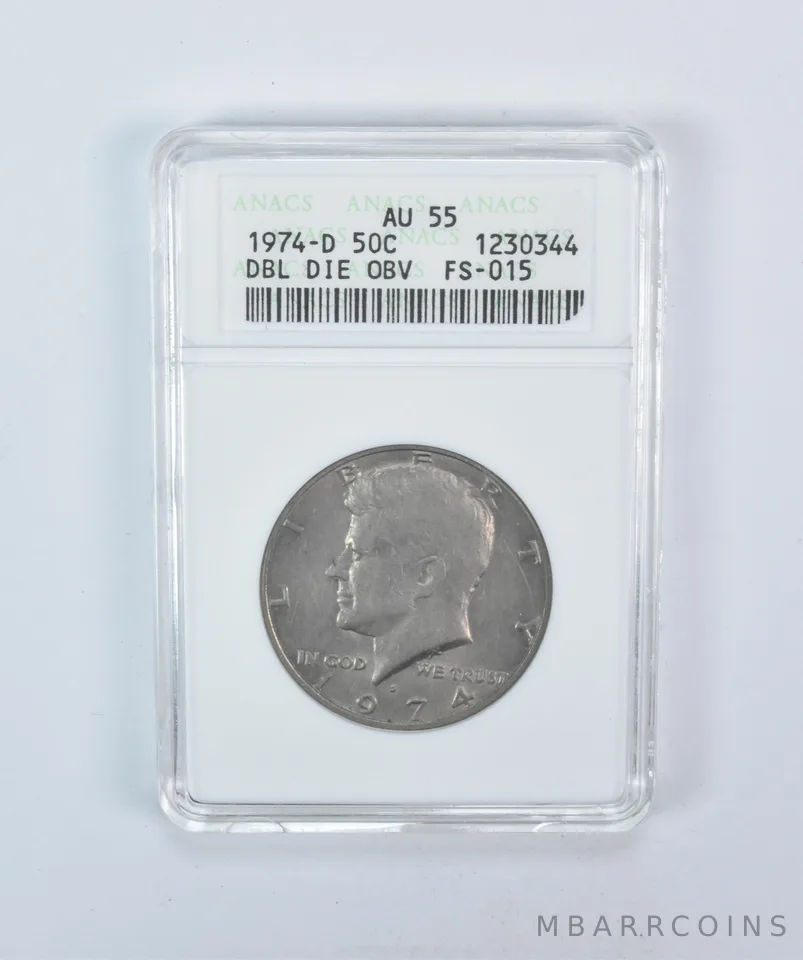 1974-D Kennedy Half Dollar DDO FS-015 AU55 ANACS *5748