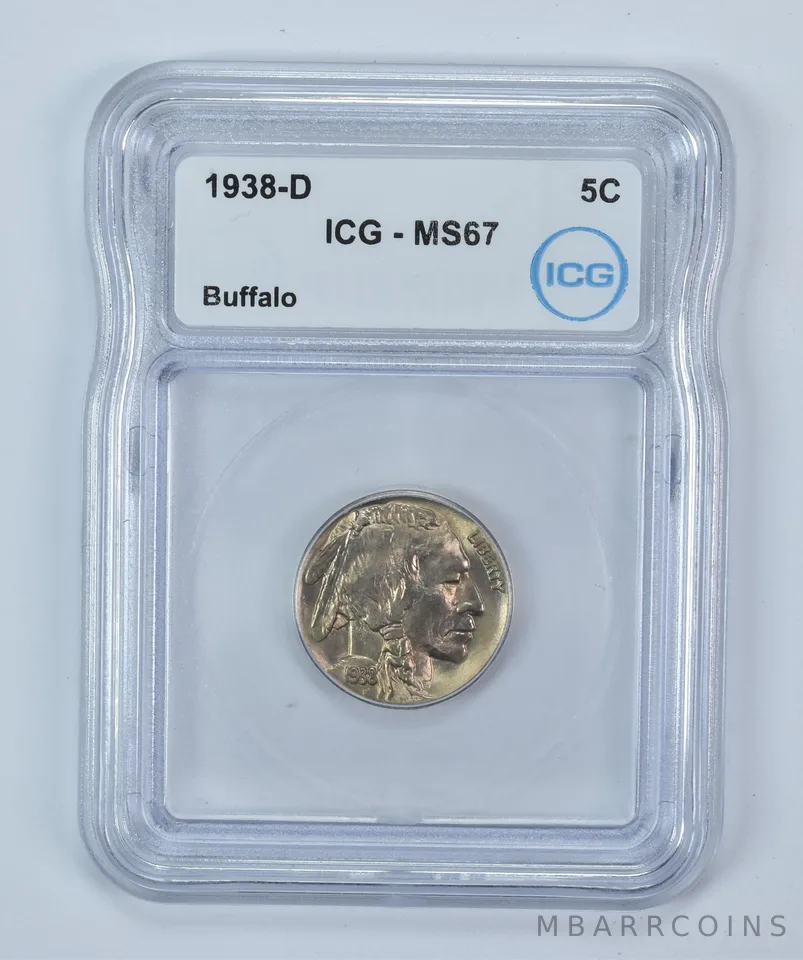 1938-D Indian Head Buffalo Nickel MS67 ICG
