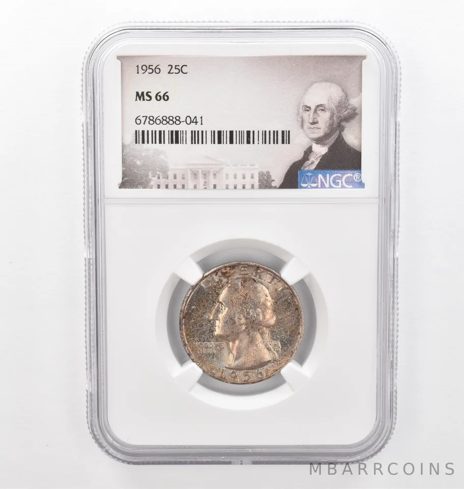 1956 Washington Quarter MS66 NGC Beautiful Tone *2317