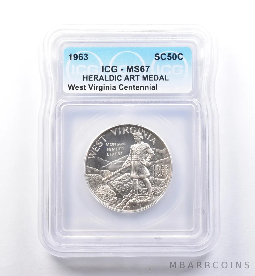 1963 So Called Half Dollar West Virginia Centennial MS67 ICG *8526