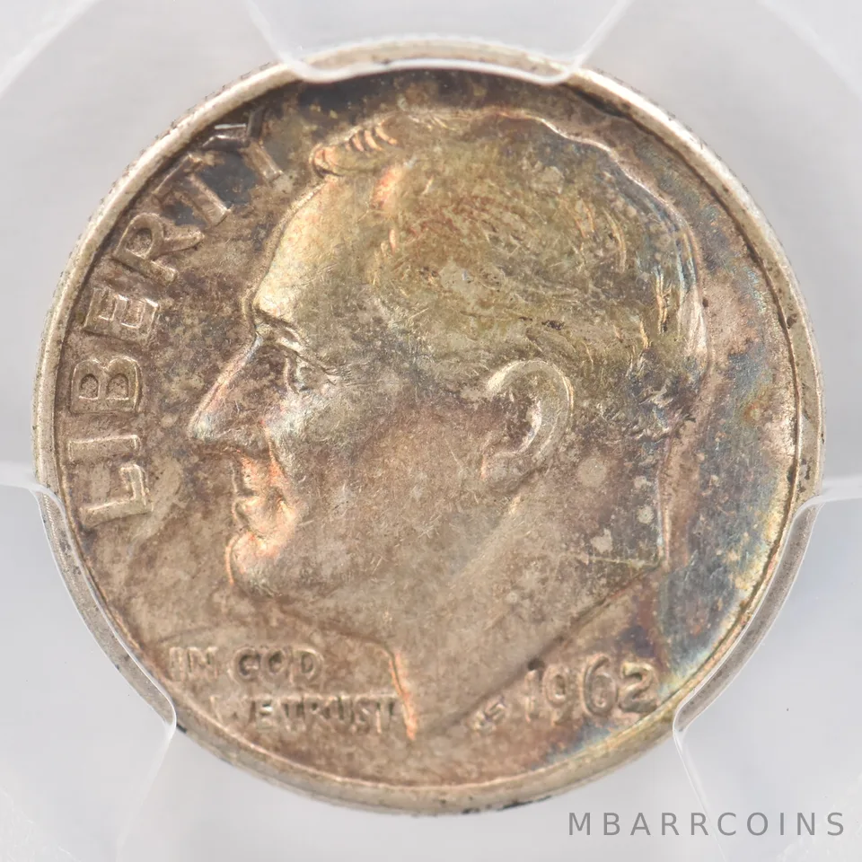 1962 Roosevelt Dime XF45 PCGS Beautiful Tone *0787