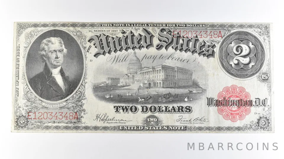 1917 $2 Legal Tender Large Note Red Seal FR#60 *0650