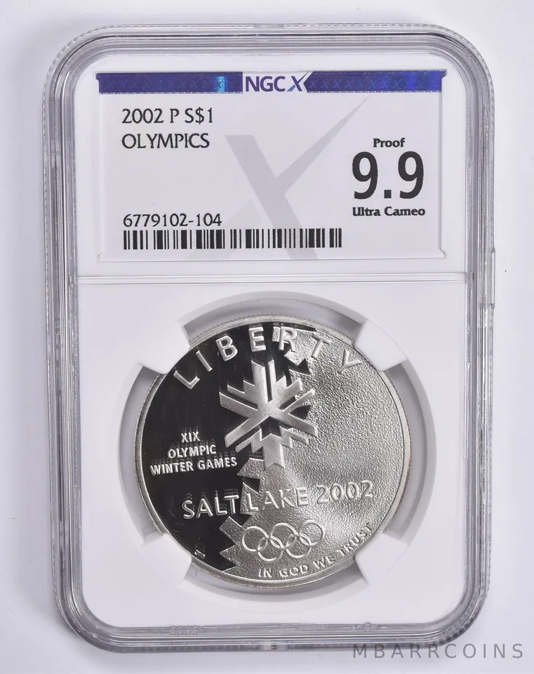 2002-P Winter Olympics Commemorative Dollar Proof 9.9 UCAM NGC X NGCX
