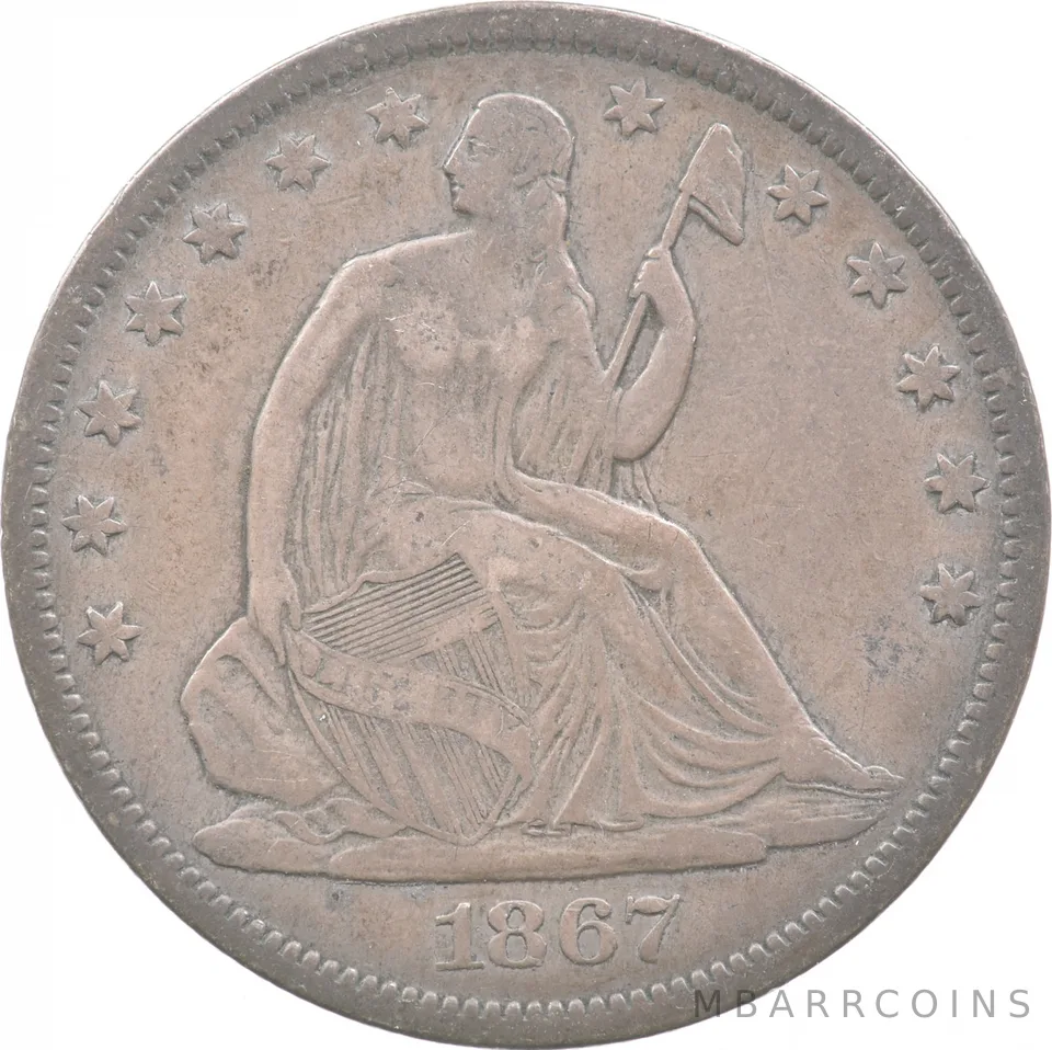 1867-S Seated Liberty Half Dollar *7583