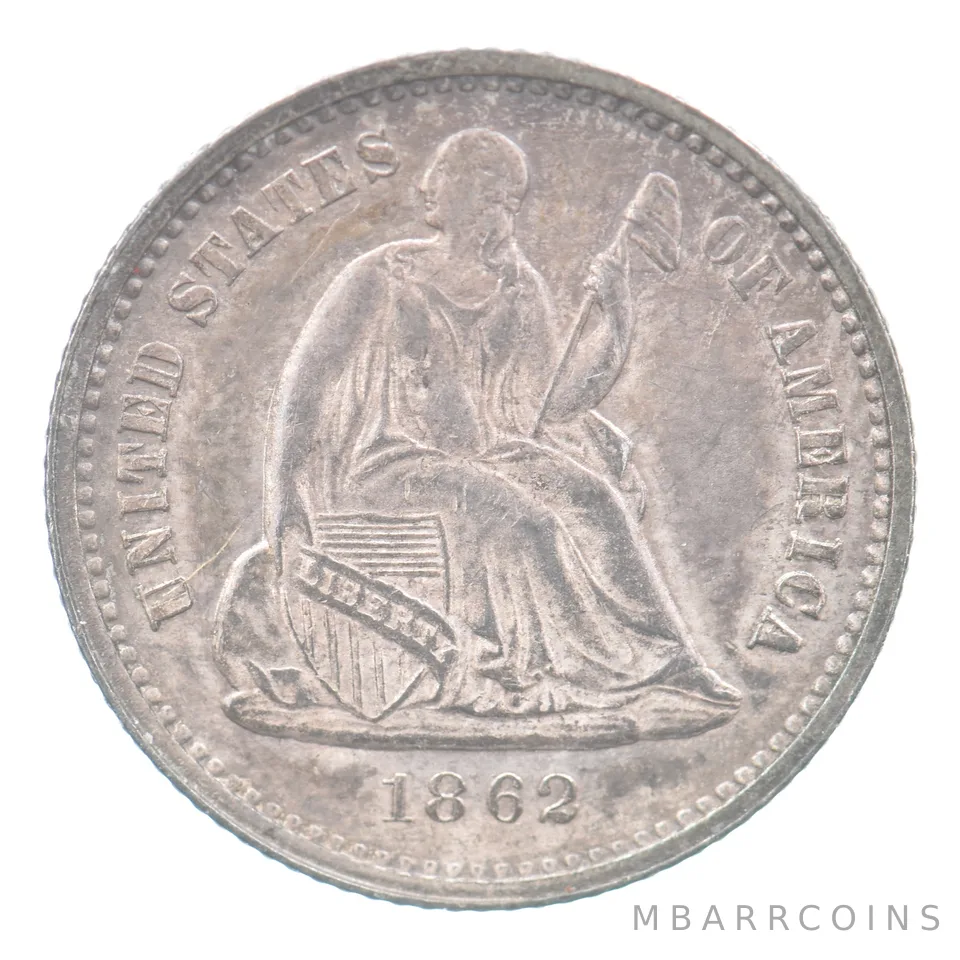 1862 Seated Liberty Half Dime Beautiful Tone *0967