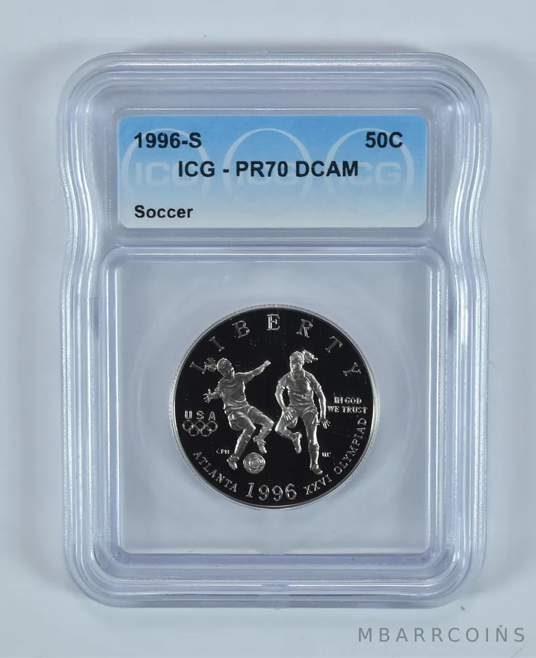 1996-S Olympic Soccer Commemorative Half Dollar PR70 DCAM ICG
