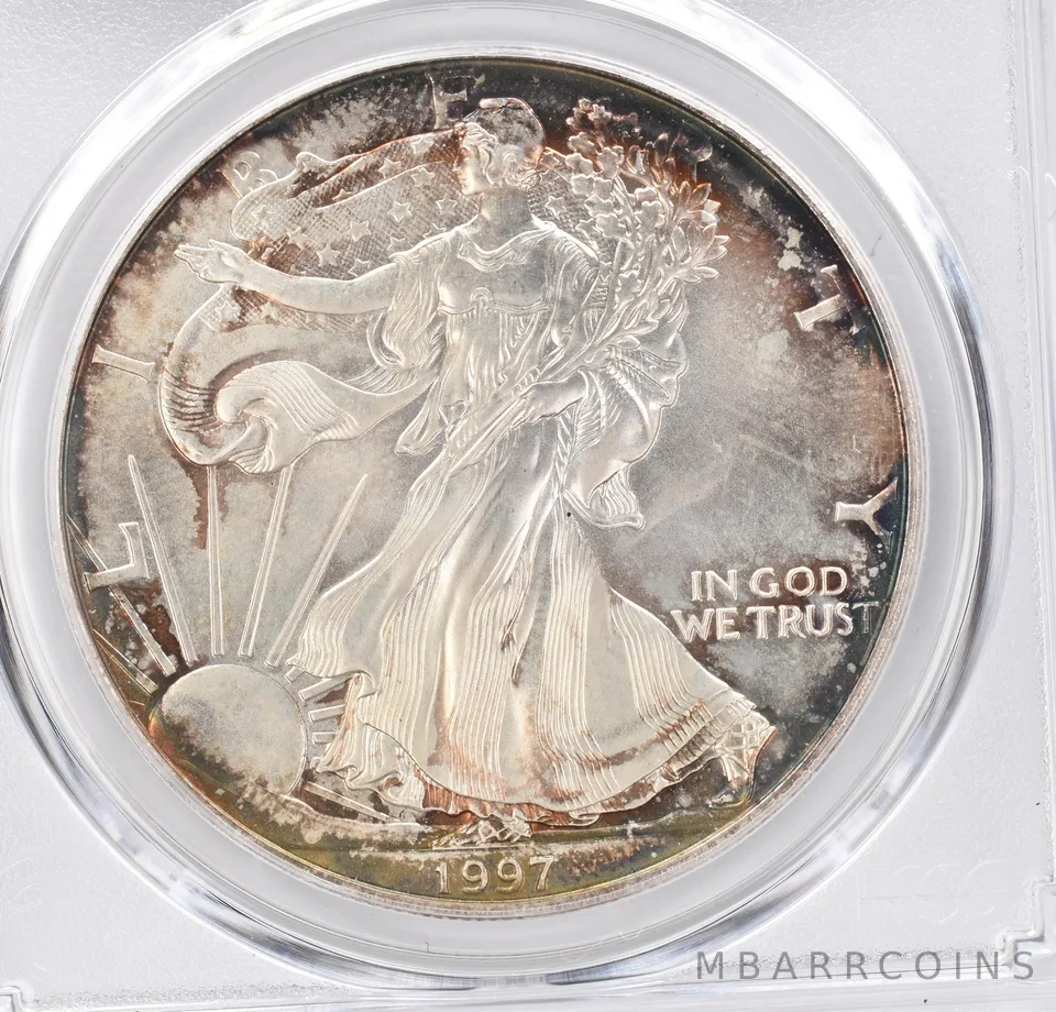 1997 American Silver Eagle MS68 PCGS Beautiful Tone *1280