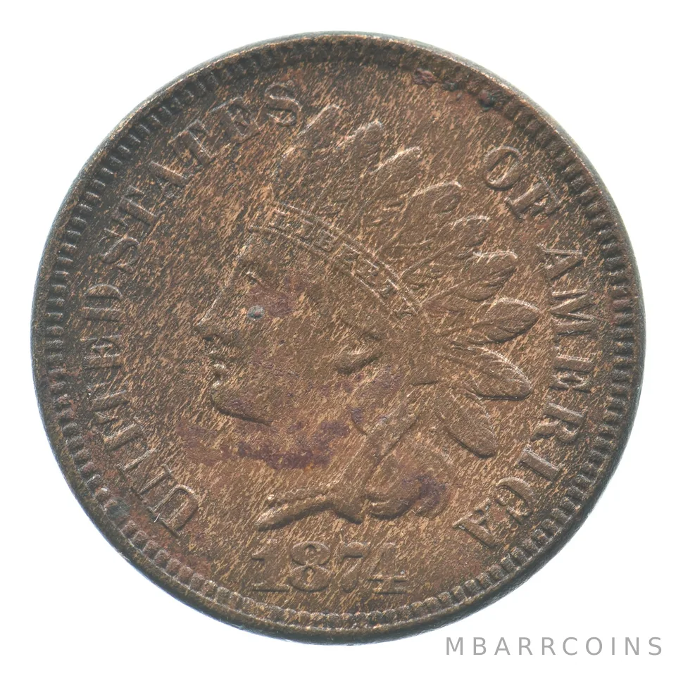 1874 Indian Head Cent *5672