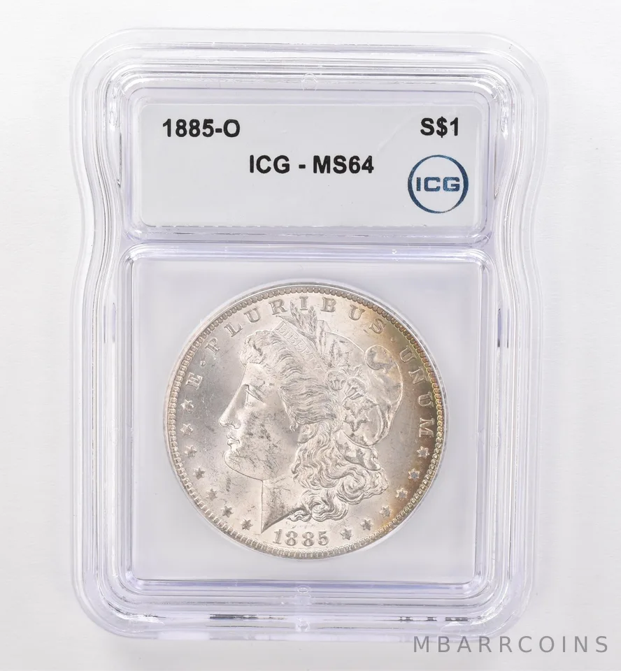 1885-O Morgan Silver Dollar MS64 ICG Beautiful Tone Reverse *9519