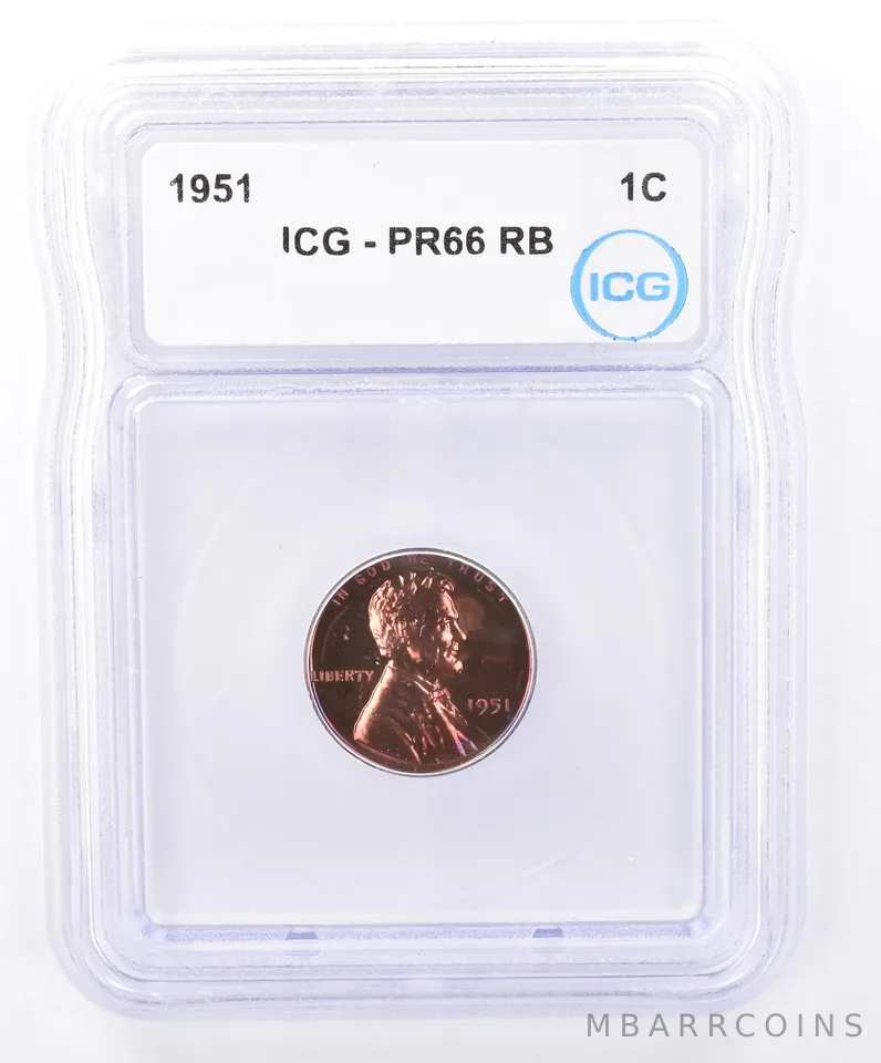 1951 Lincoln Wheat Cent PR66 RB ICG Beautiful Tone *9300