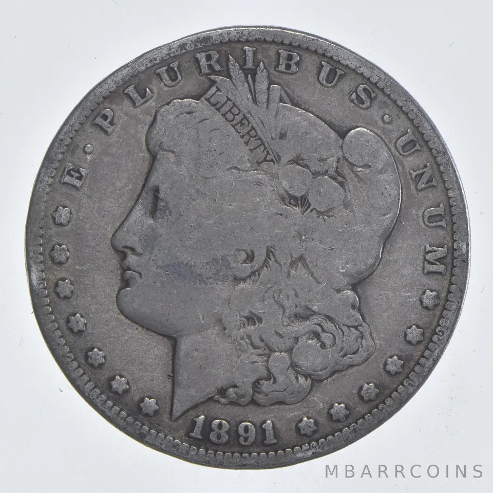 Early - 1891-S Morgan Silver Dollar - 90% US Coin *771